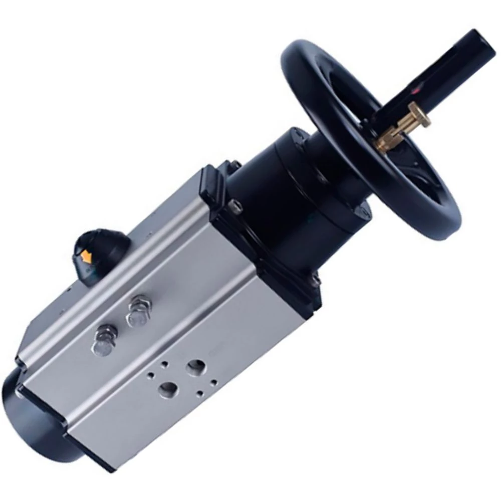 Кран шаровой Дн20 Ру10 полнопроходной, корпус - НПВХ, шар - НПВХ, уплотнение - EPDM, с пневмоприводом PA-DA-105-1, пневмораспределителем 4V320-10 AC220V, БКВ APL-510N EX и БПВ AFC2000 (BV4242E-FP-GRM-ISO)