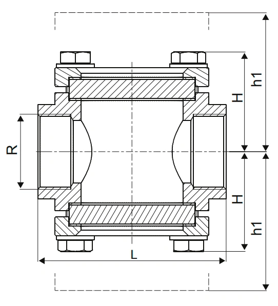 Стекло смотровое АДЛ CC03 3/4″ Ду20 Ру40 резьбовое корпус – углеродистая сталь, двустороннее