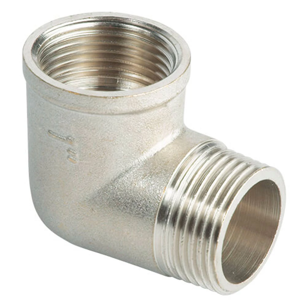 Угольник ALTSTREAM (TEBO) 1 1/4″ Ду32 Ру25, корпус – никелированная латунь, внутренняя/наружная резьба