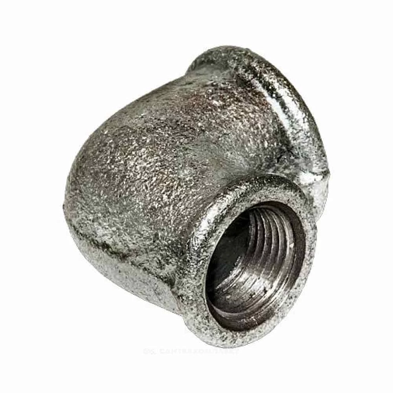 Угольник переходной Fittex 3/4″x1/2″ Ду20x15 Ру16 внутренняя/внутренняя резьба, корпус - чугун оцинкованный
