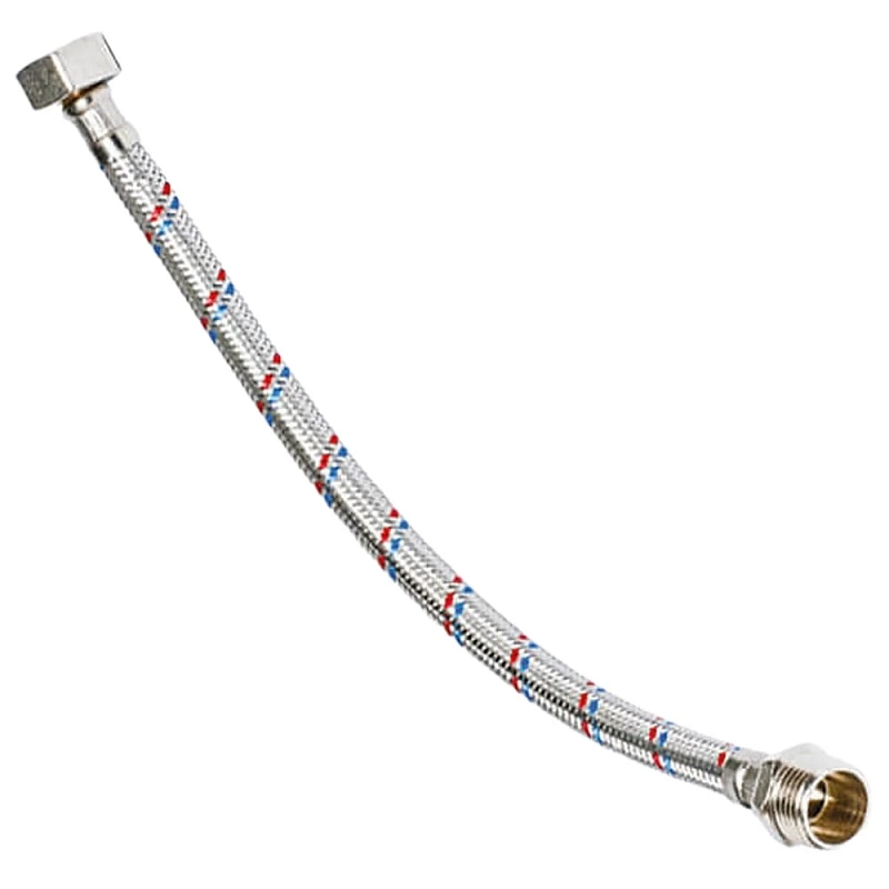 Подводка гибкая для воды ALTSTREAM Super 1/2″x1,0м оплетка нержавеющая сталь, накидная гайка/штуцер