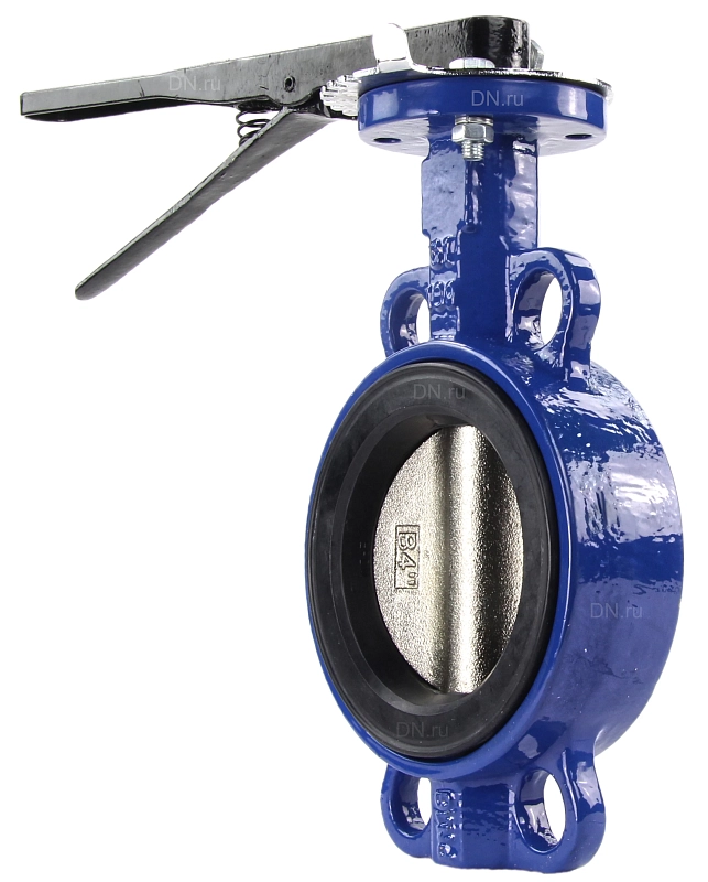 Затвор дисковый поворотный ABRA BUV-VF826D Ду100 Ру16 межфланцевый, корпус - чугун GG25, диск - чугун GGG-40, уплотнение - EPDM, с рукояткой